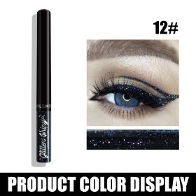Quick Drying 12 Color Eyeliner Liquid (Option: 12 Style)