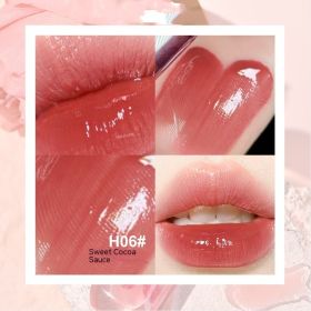 Mirror Light Ripple Lip Gloss Water Light Mirror Lipstick Glass Lacquer (Option: H06 Sweet Cocoa Sauce)