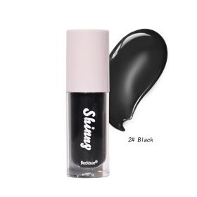 High Gloss Lip Gloss Nude Color Thick Color Water Light Mirror (Option: Black Translucent 2-English Version)