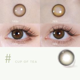 Daily Color Contact Lenses 38 Moisture Content (Option: Sweet Tea Green-275Degree)