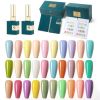 AS 15ml 30 Colors Solid Colour Gel Polish Set Shiny Cat Eye Nail Gel Polish Starry Sky Effect Gel UV Gel Varnish Bright Silver Enamel Lacquer Soak off